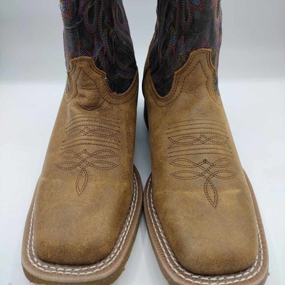 Laredo Mens 7 D Boot Western Boots Brown Blue, Brand New With Tags And Box - Picture 2 of 10